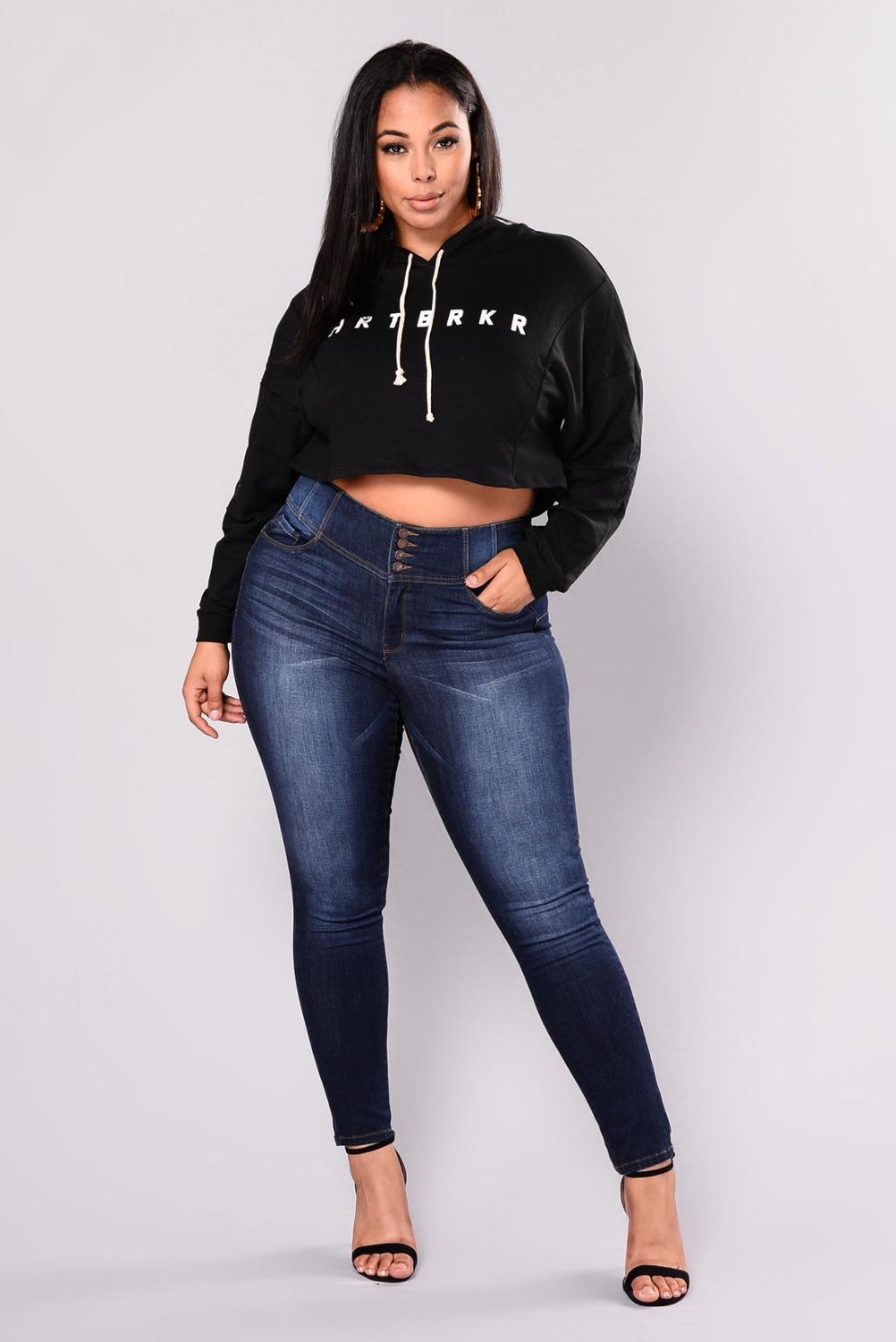 Plus Size High Waist Skinny Jeans for Women (L-5XL) by Dealightful Finds