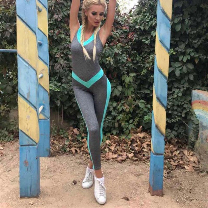 Women's Yoga Bodysuit with Open Back Fitness Pants by Dealightful Finds