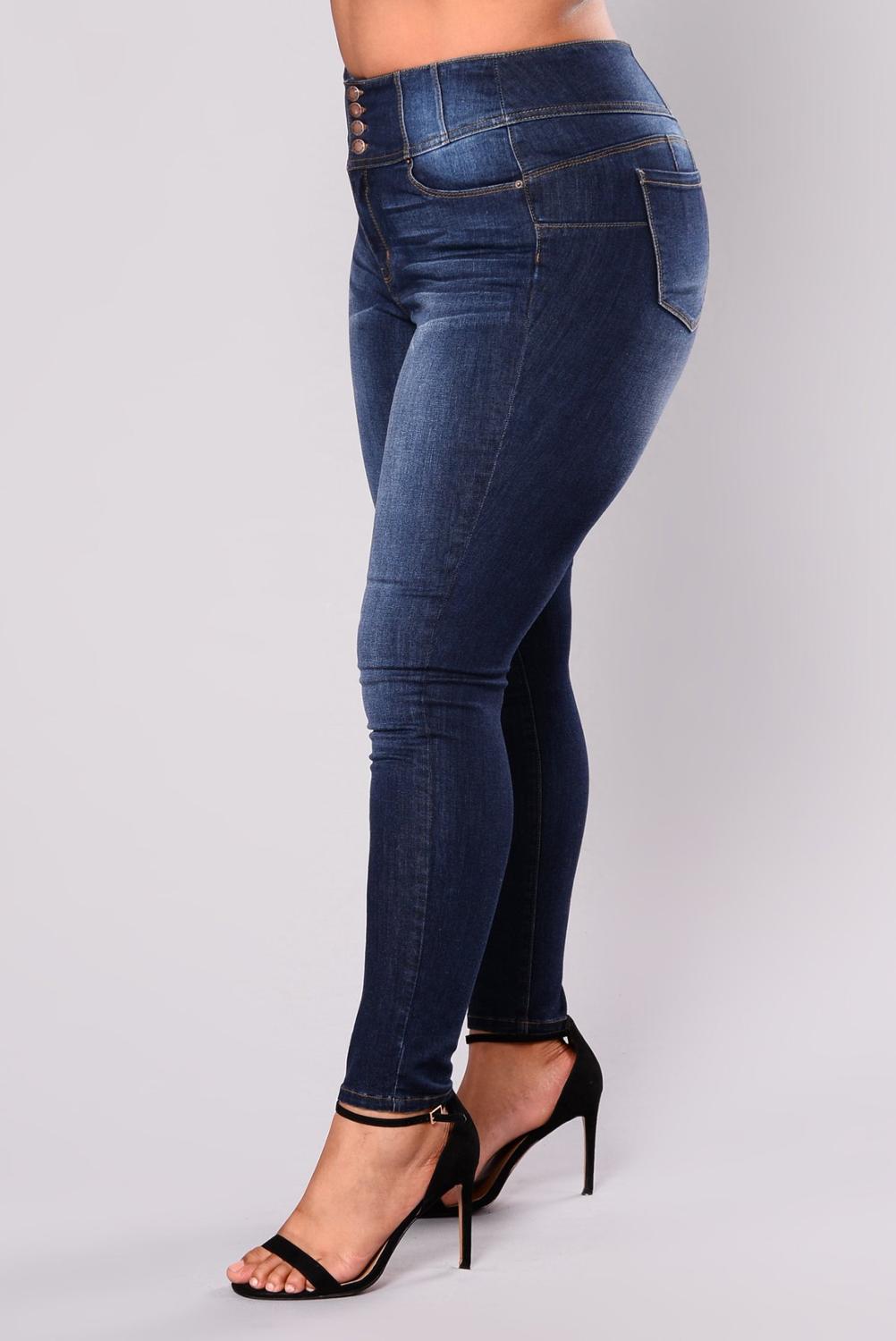 Plus Size High Waist Skinny Jeans for Women (L-5XL) by Dealightful Finds