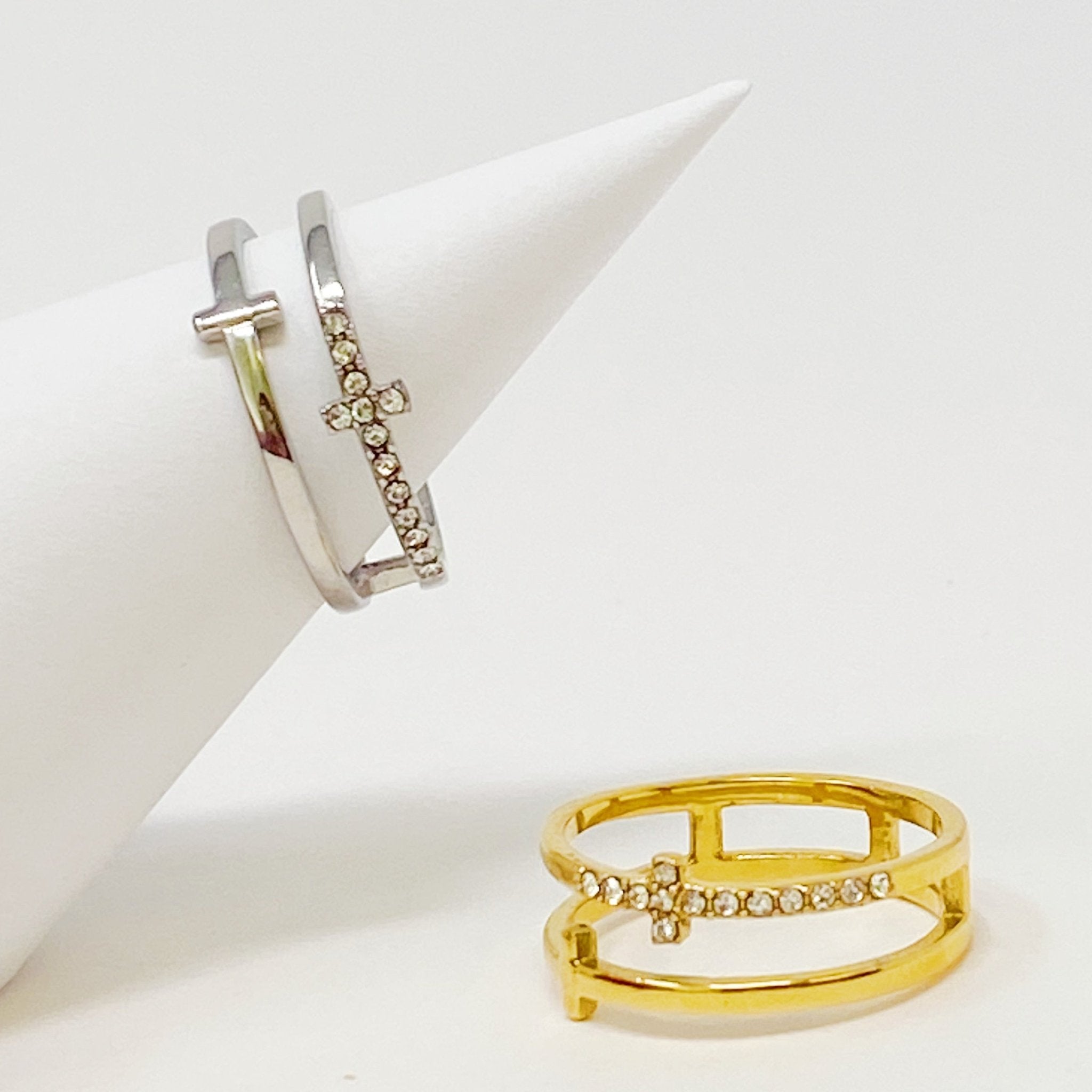 Forever Double Cross Ring by Dealightful Finds