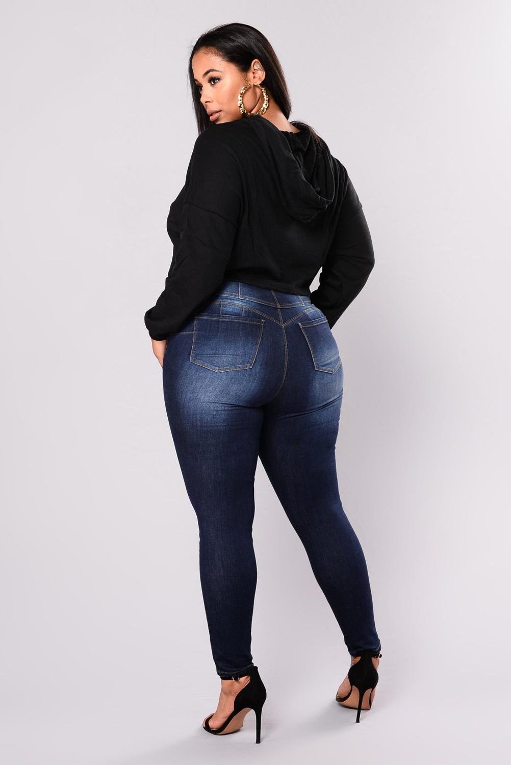 Plus Size High Waist Skinny Jeans for Women (L-5XL) by Dealightful Finds