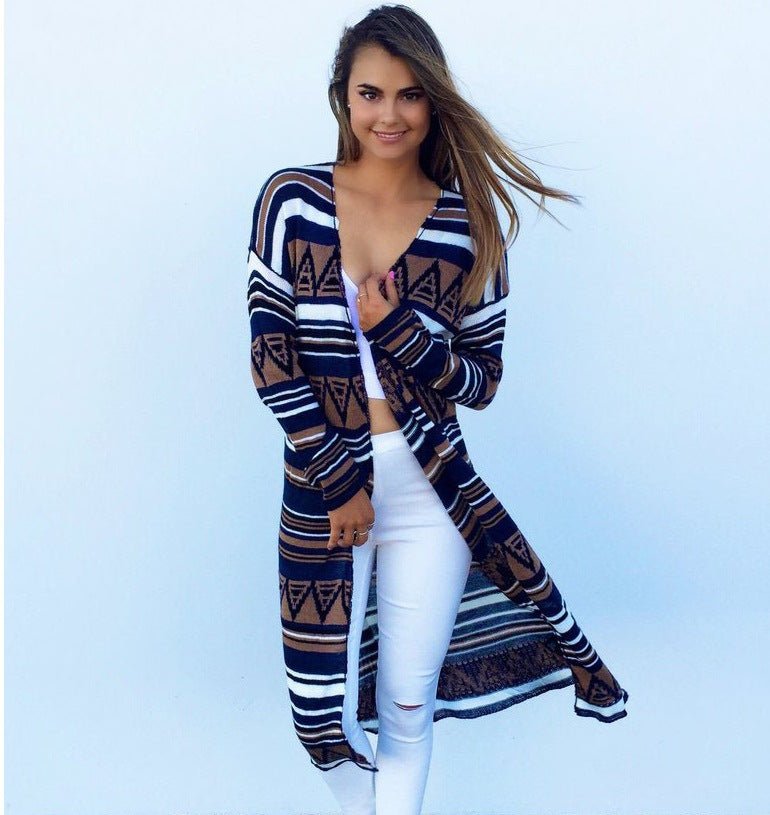 Women's Printed Pattern Cardigan Thin Jacket by Dealightful Finds