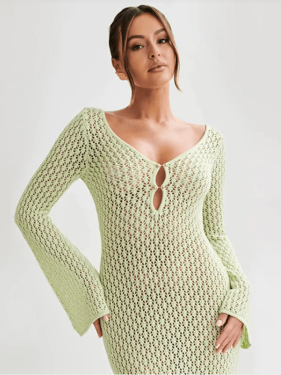 Women's Solid Beach Dress by Dealightful Finds