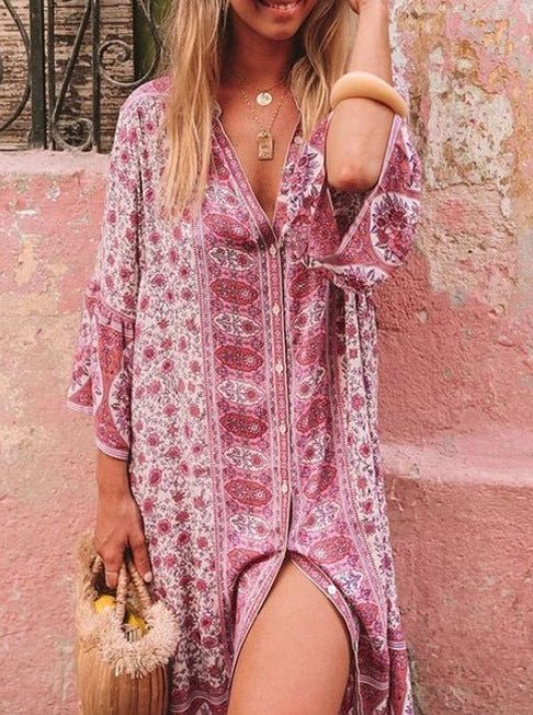 Casual Vacation Style Printed Jumpsuit Shorts by Dealightful Finds