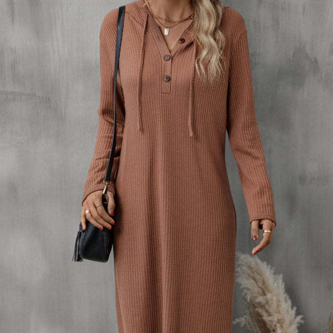 Casual Lace Up Hooded Dress for Women by Dealightful Finds