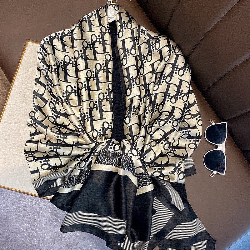 Beach Sunscreen Shawl, Versatile Long Scarf, Silk Scarf by Dealightful Finds