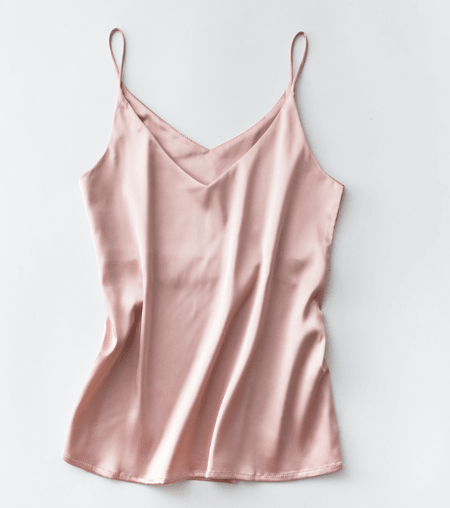 Silk V-Neck Sleeveless Top for Women, Short Length by Dealightful Finds