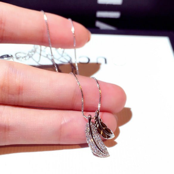 Fashionable Korean Style Leaf Pendant Choker Necklace by Dealightful Finds