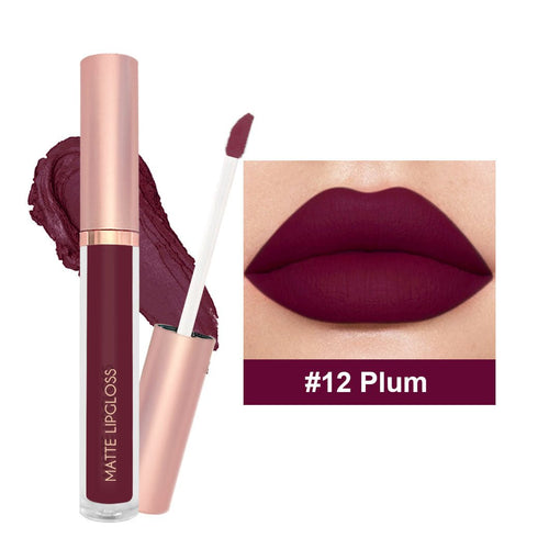 12-Color Matte Lip Gloss in Nude Shades by Dealightful Finds