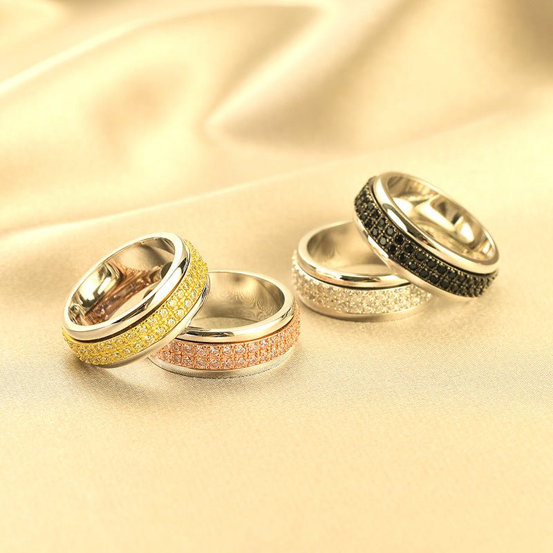 Rotatable 925 Silver Women’s Ring by Dealightful Finds