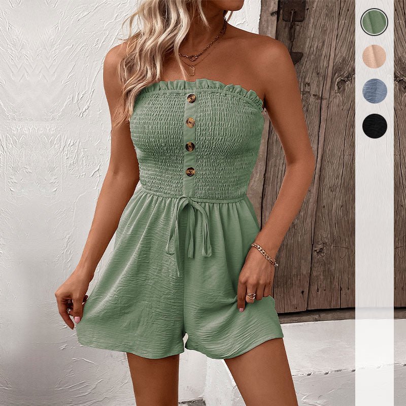 Summer Fashion Women’s Solid Color Jumpsuit Romper by Dealightful Finds