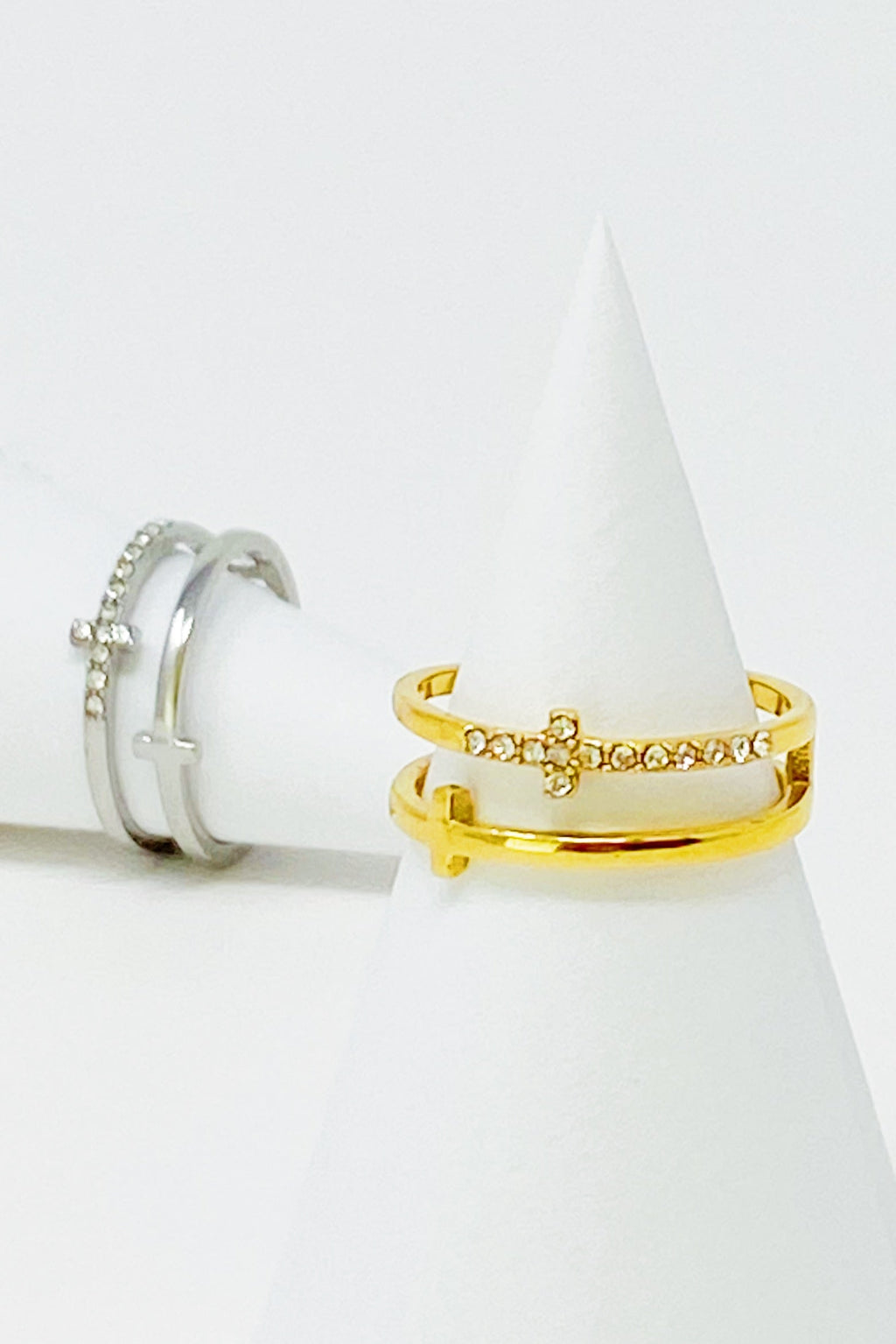 Forever Double Cross Ring by Dealightful Finds