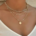 Trendy Women’s Zircon Pendant Layered Necklace by Dealightful Finds
