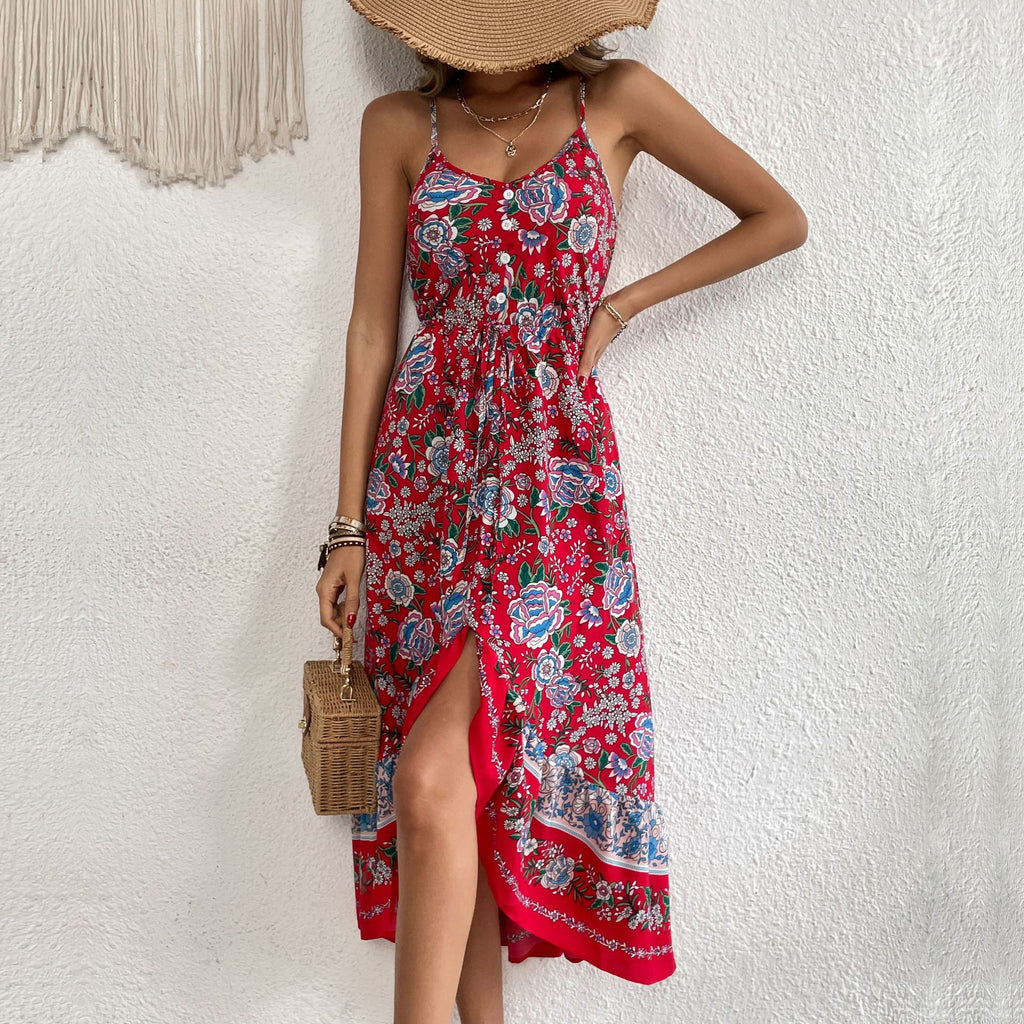 Women’s Printed Sling Dress by Dealightful Finds