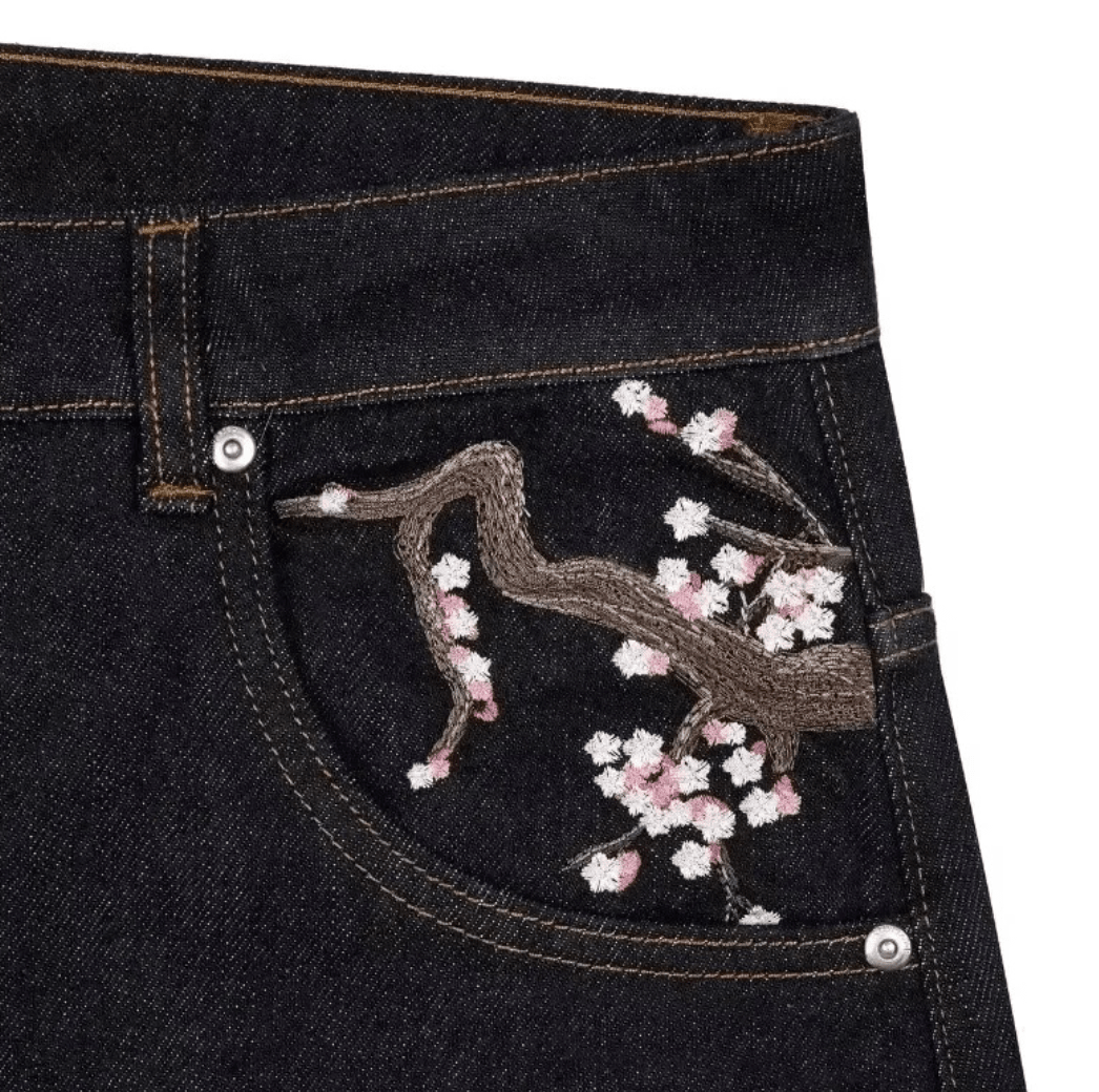 Women’s High-Waist Embroidered Fashion Jeans by Dealightful Finds