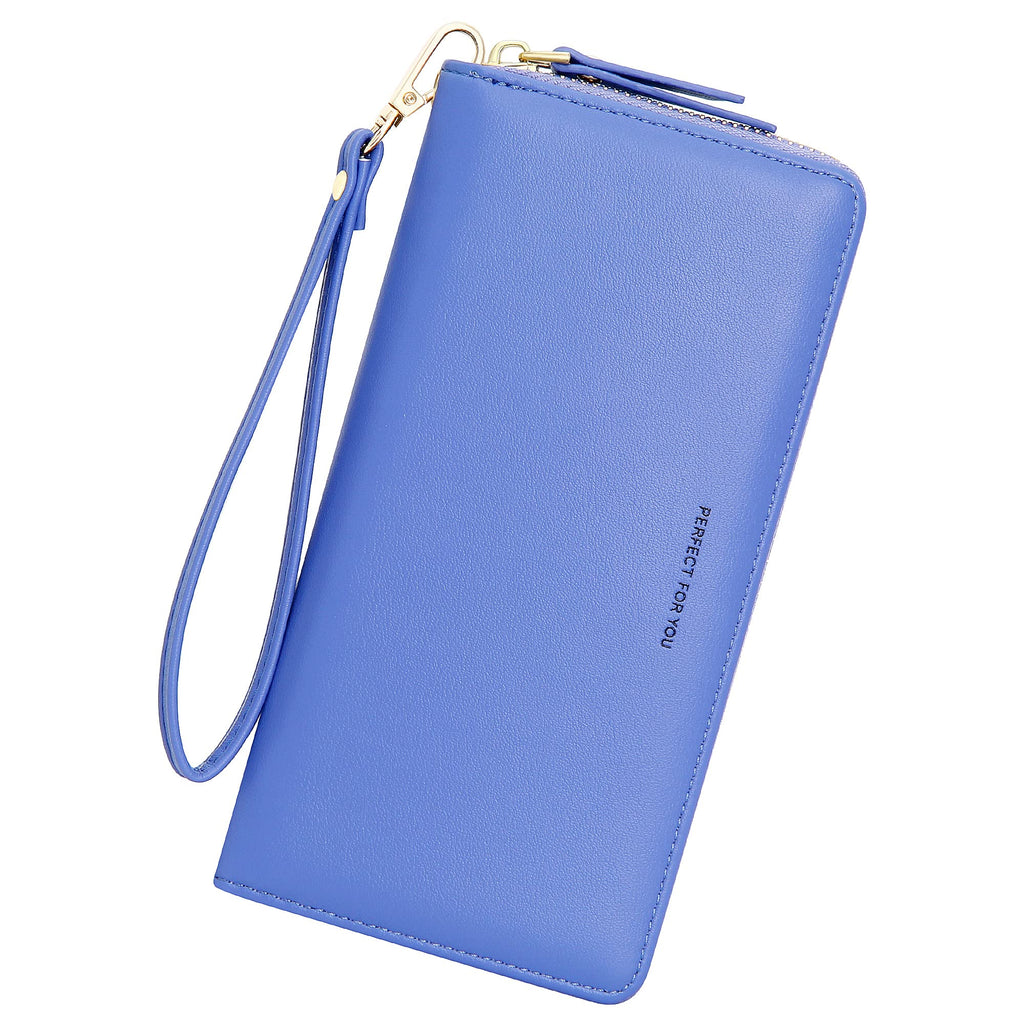 GEEAD Wallets for Women Large Capacity Vegan Leather Credit Card Holder Clutch Wristlet Wallet by Dealightful Finds