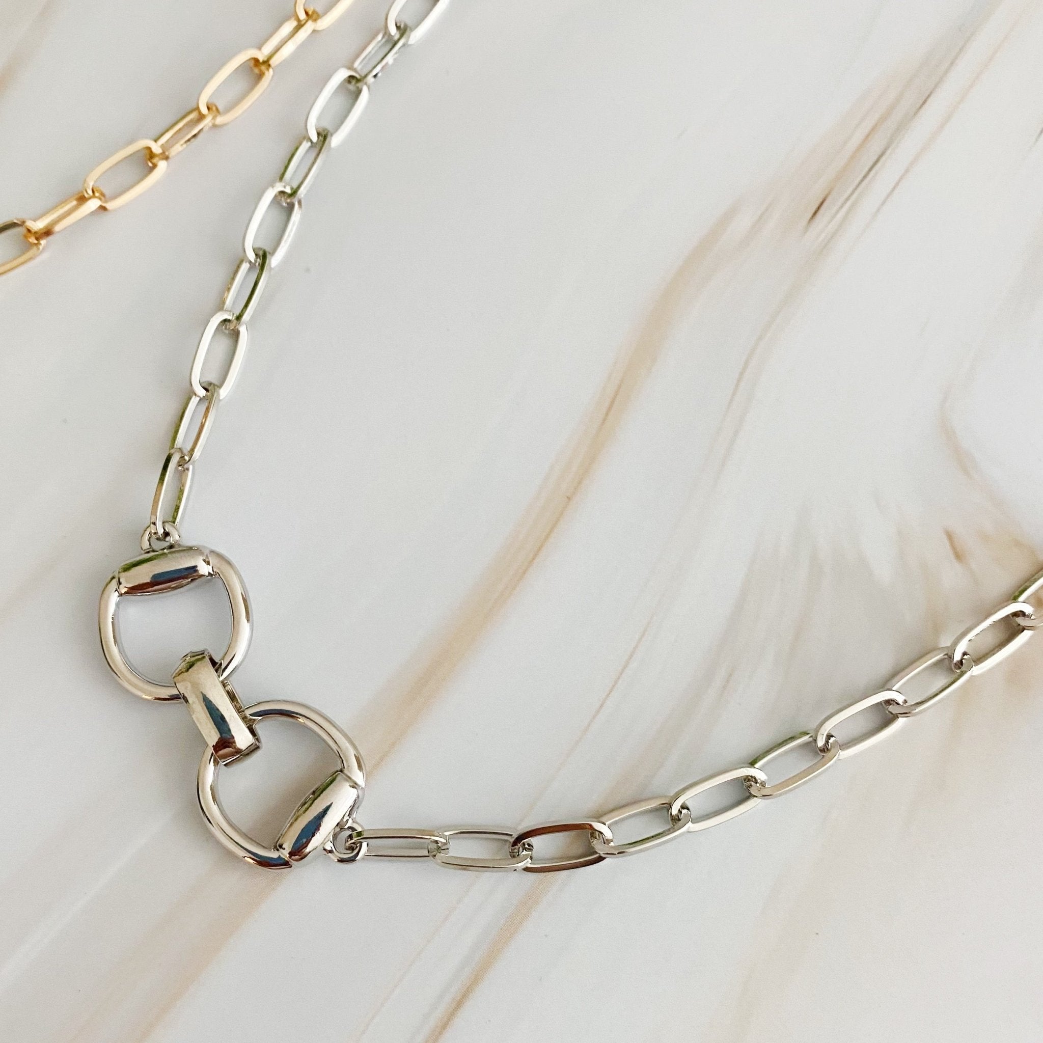 Equestrian Pendant Chain Necklace by Dealightful Finds