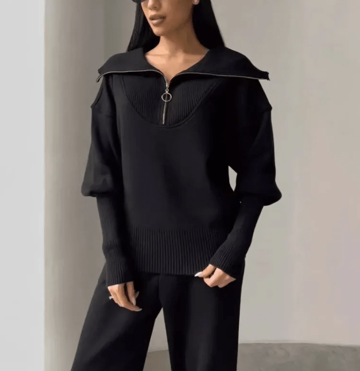 Women’s Sporty Zipper Suit by Dealightful Finds