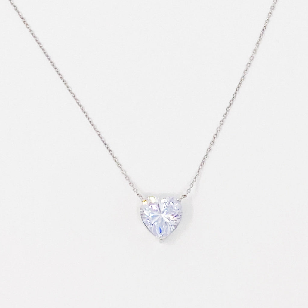 Absolute Beauty Sterling Silver Heart Necklace by Dealightful Finds