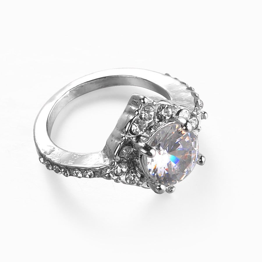 Popular Zircon Crystal Ring with Water Diamonds by Dealightful Finds