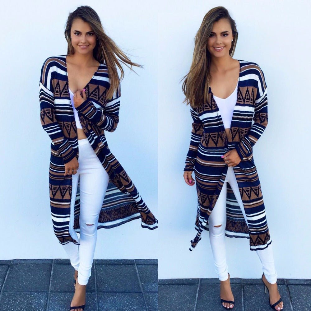 Women's Printed Pattern Cardigan Thin Jacket by Dealightful Finds