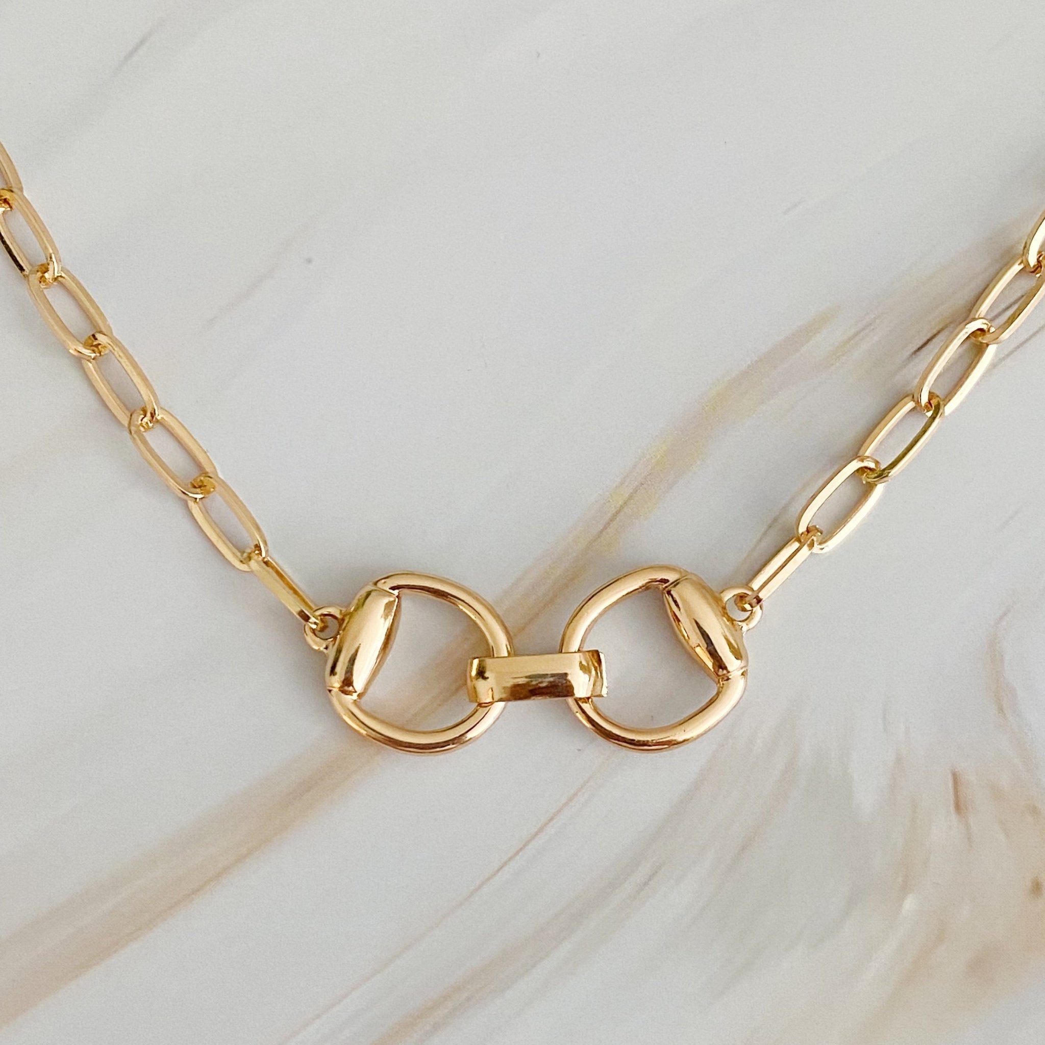 Equestrian Pendant Chain Necklace by Dealightful Finds